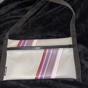 Holly Aiken Stylish Bag with Stripes SUB-ORBIT (Diagonal) in Grey/Purple